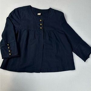 Navy J. Crew Swing Jacket